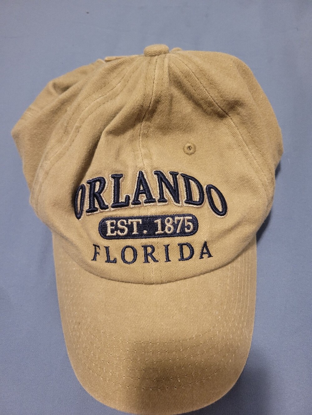 Orlando Florida Embroidered Khaki Cap